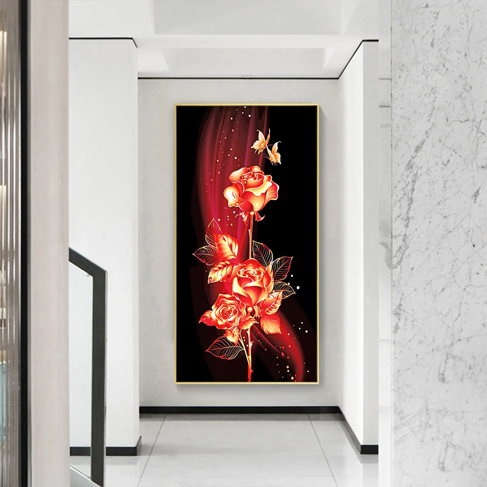 

5D DIY Diamond Painting Rose Series Full Round Drill Mosaic Wall Art Picture of Rhinestone Diamond Embroidery Home Decoration