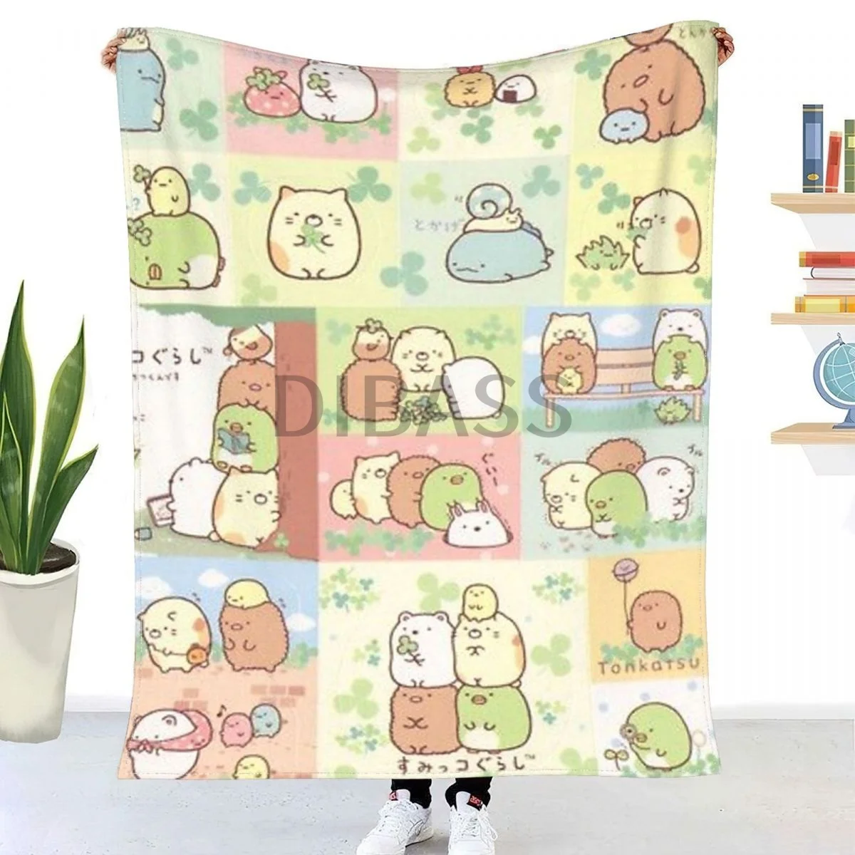 

Sumikko Gurashi 37 Throw Blanket 3D Printed Flannel Throw Blankets