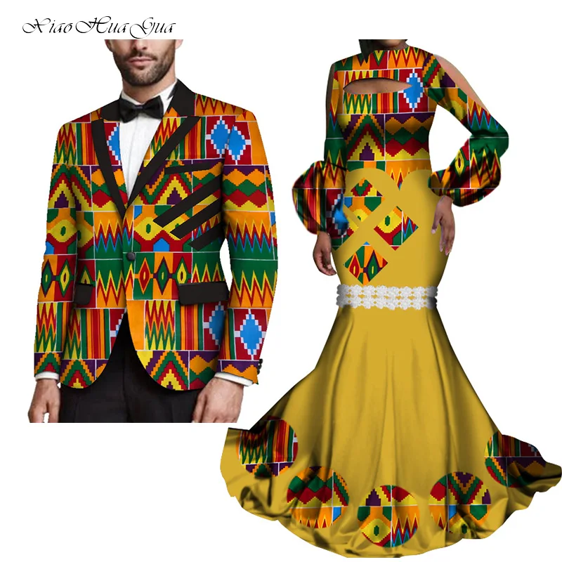 Комплект из 2 предметов одежда для пар с Африканским принтом влюбленных Мужской