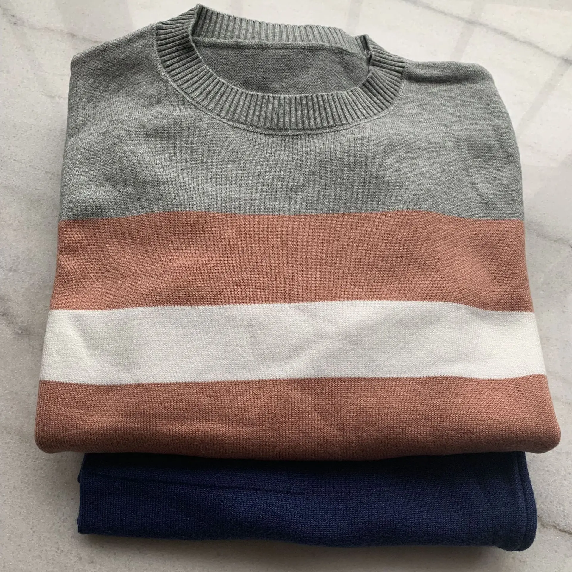 2020 New comfortable Women's sweater suits knitted tracksuit multicolor cut and sew jumper pullovers+pant two piece set outfits | Женская