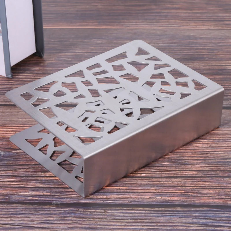 

Napkin Holder Stainless Steel Tabletop Napkin Holder Paper Towel Rack Metal Upright Napkin Holder for Kitchen Restaurant Party D