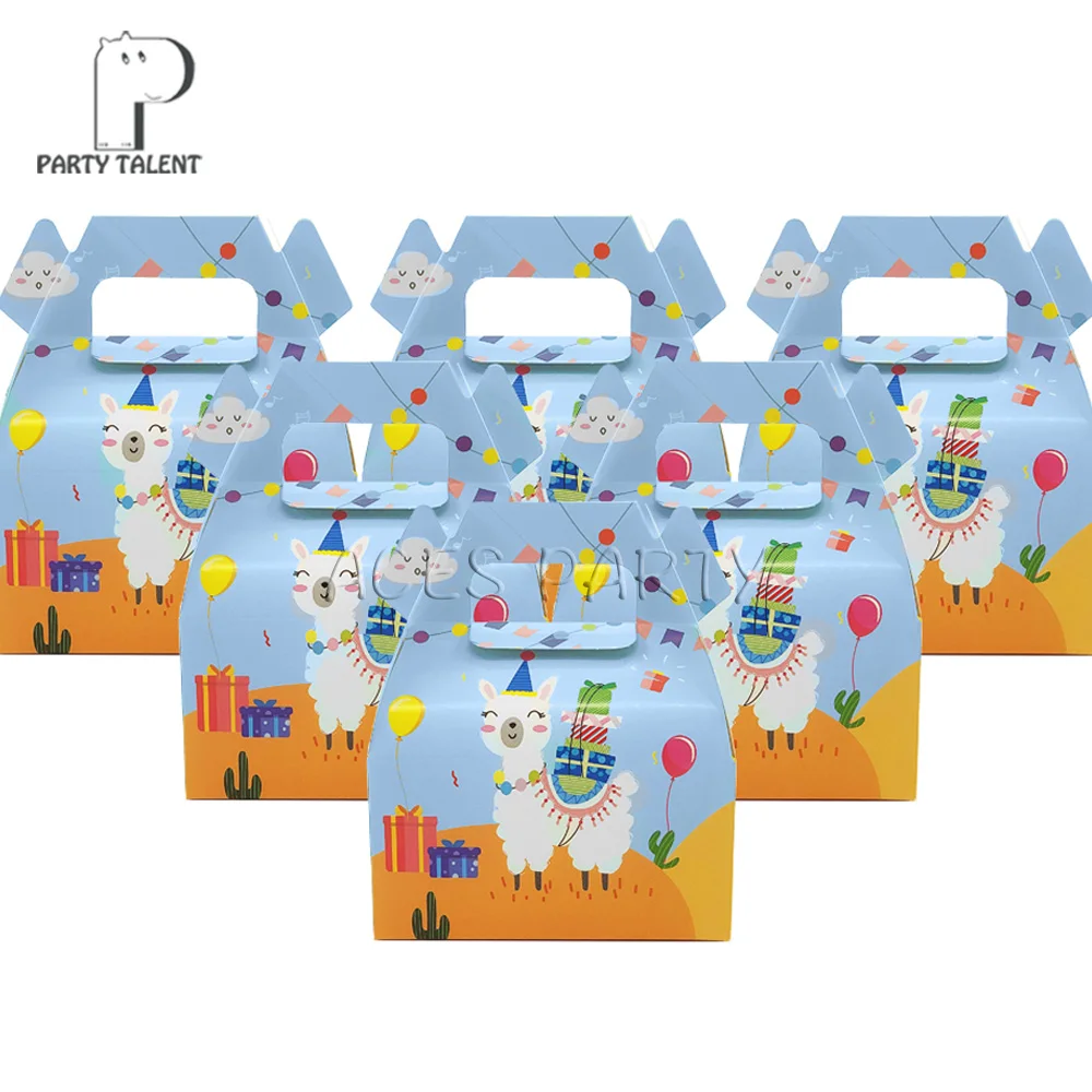24 шт./лот коробка для конфет торта детей лама альпака темативечерние НКА Baby Shower