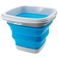 10l 5l auto folding water bucket detailing care organizer foldable plastic silicone bucket for car washing cleaning fishing