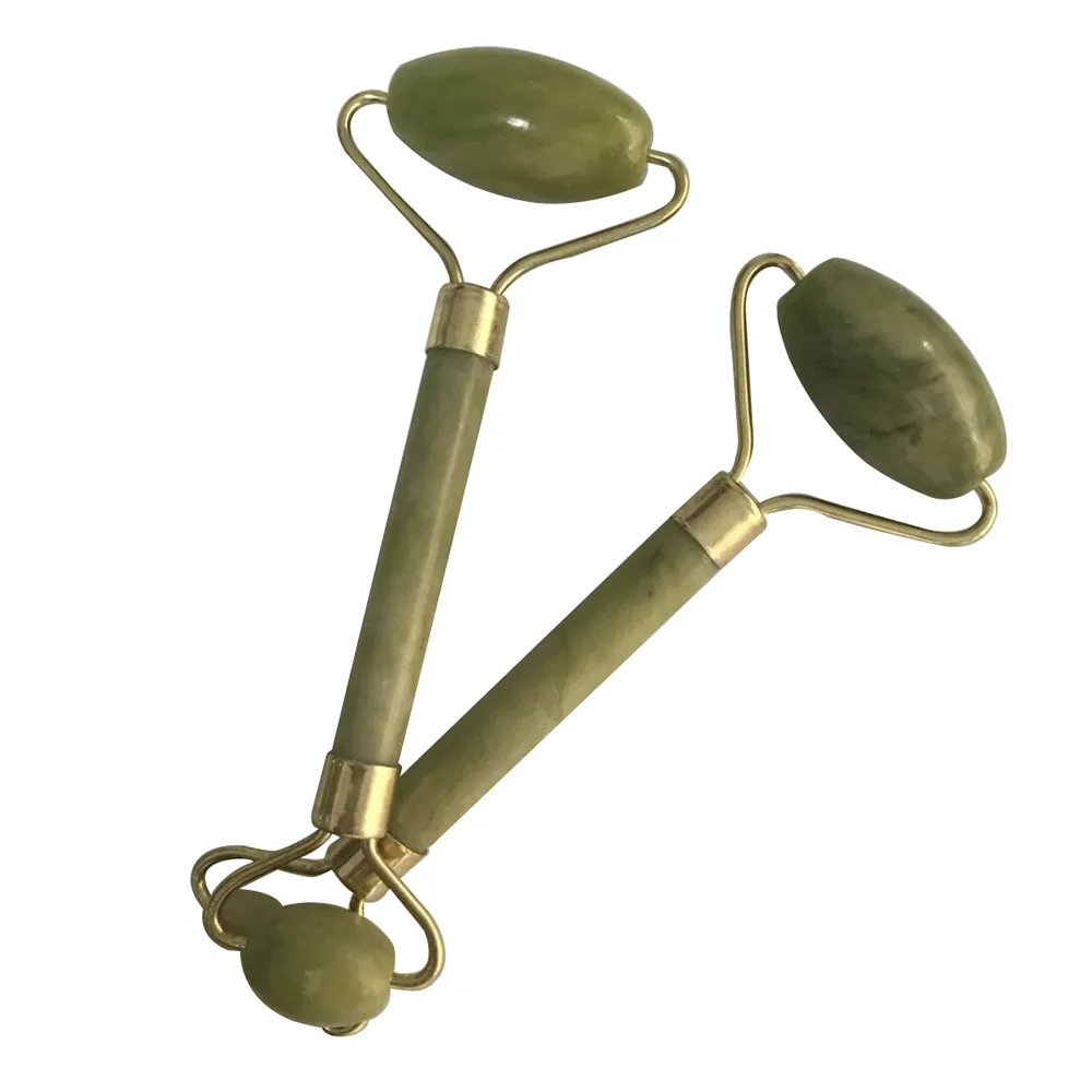 Green Roller and Gua Sha Tools Set by Natural Jade Scraper Massager with Stones for Face Neck Back Jawline FD | Красота и здоровье