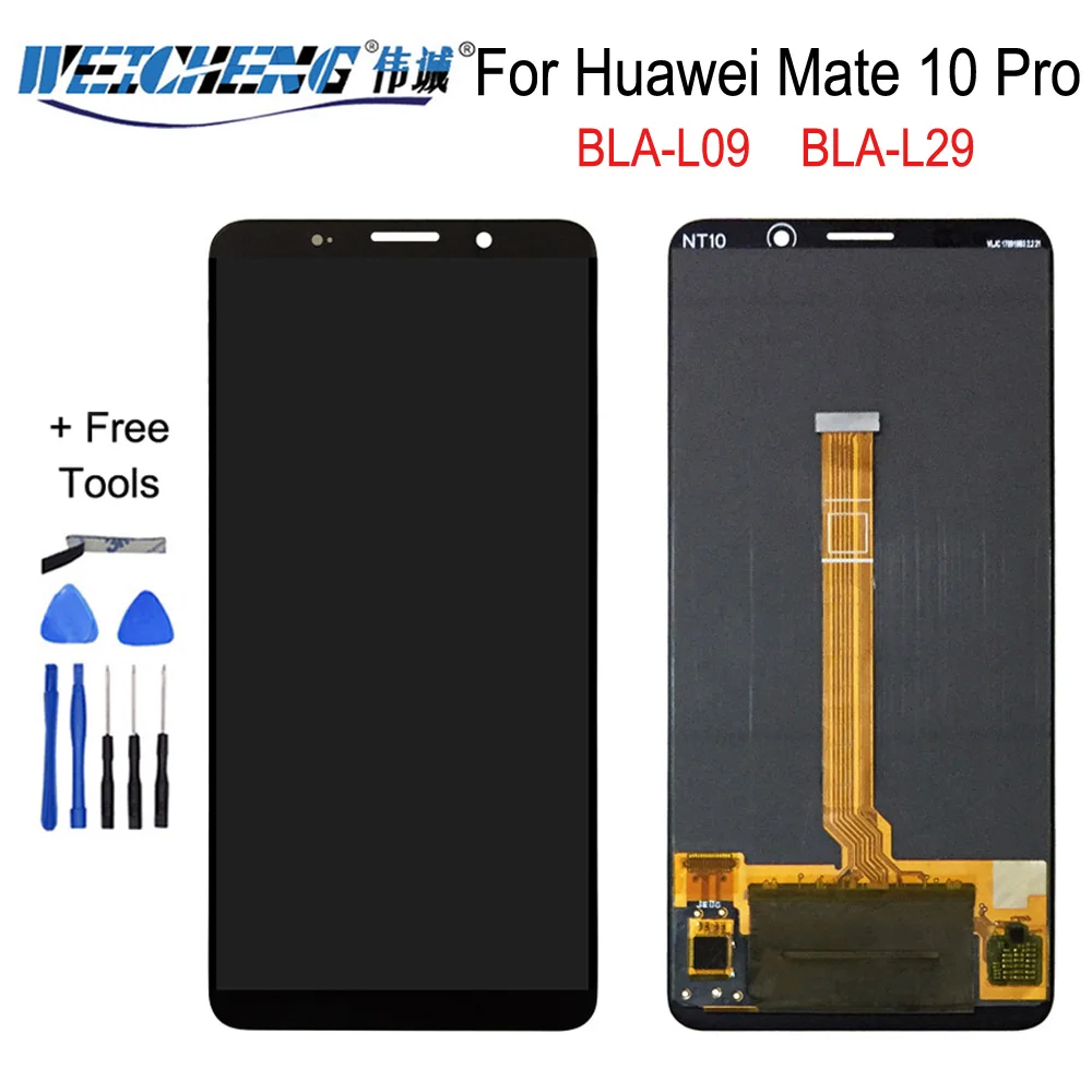 Черный 6 0 ''для Huawei Mate 10 Pro BLA L09 LCD дисплей с сенсорным экраном дигитайзер в сборе