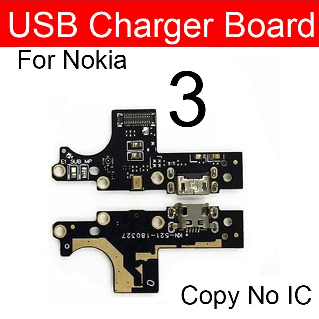 Плата для зарядки микрофона и USB для Nokia 1, 2, 2,1, 3, 3,1, 5, 5,1 Plus, X5, 2GEN, TA-1054, микрофонная зарядка, usb-разъем, запасная плата - Цвет: For NK 3 Copy