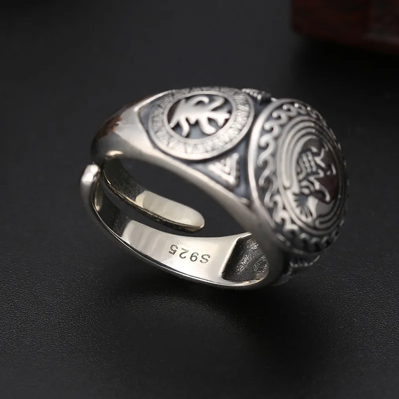 Мужское кольцо ювелирное изделие из 100% серебра 925 пробы национальная индийская