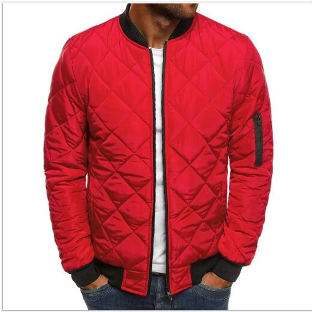 

Зимняя одежда новая мужская куртка с хлопковой подкладкой однотонная модная куртка с воротником-стойкой