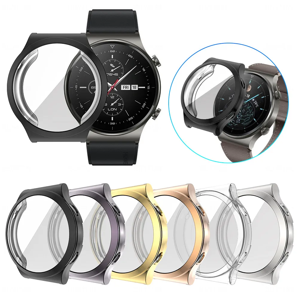 

360 Case For Huawei Watch GT2 Pro GT 2 46MM e 2e Band Screen Protector on Huawai GT2 GT2e Gt2pro Smartwatch Accessories Shell