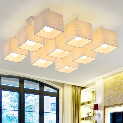 Скандинавский Европейский Простой тканевый потолочный светильник s 4/6/9 для