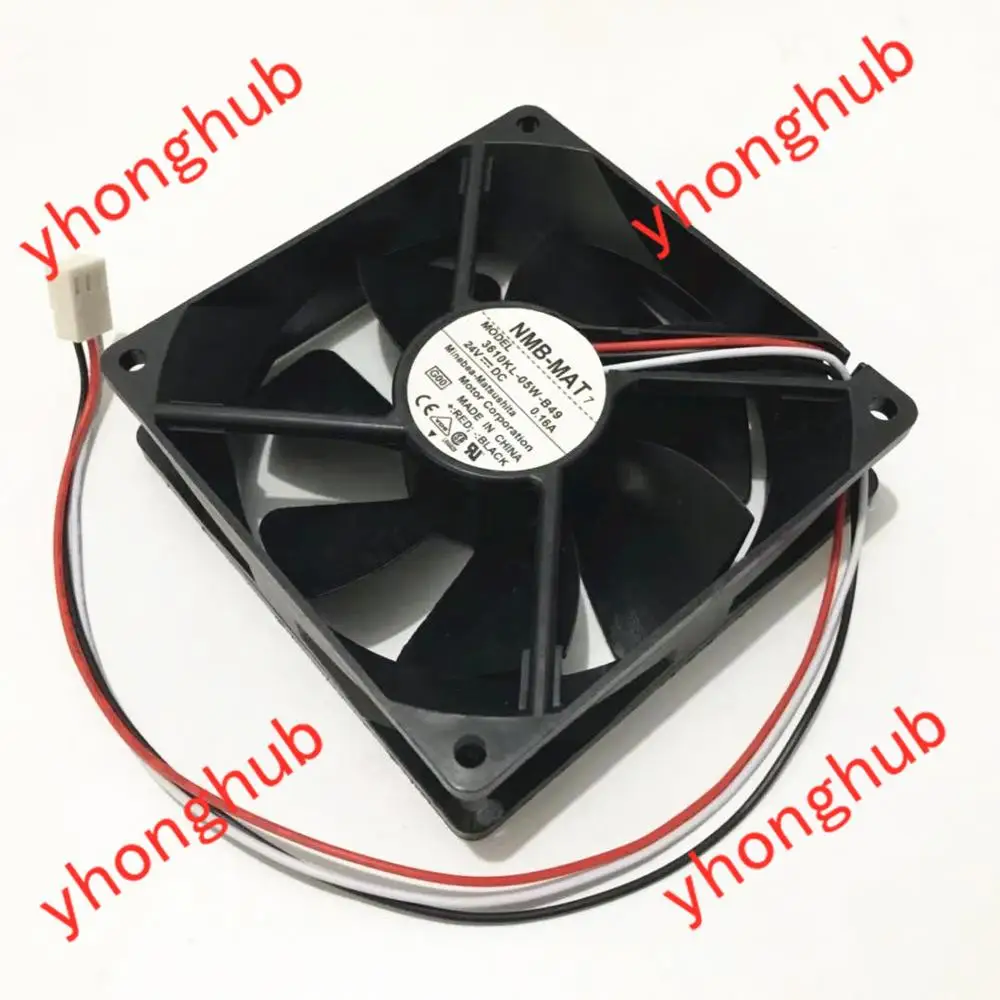 NMB MAT 3610KL 05W B49 G00 DC 24V 0.16A 90x90x25 мм вентилятор охлаждения сервера|square fan|server fandc 24v fan |
