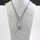 Ожерелье с подвеской из черного гематита стрела с камнями, восковая нить для мужчин и женщин