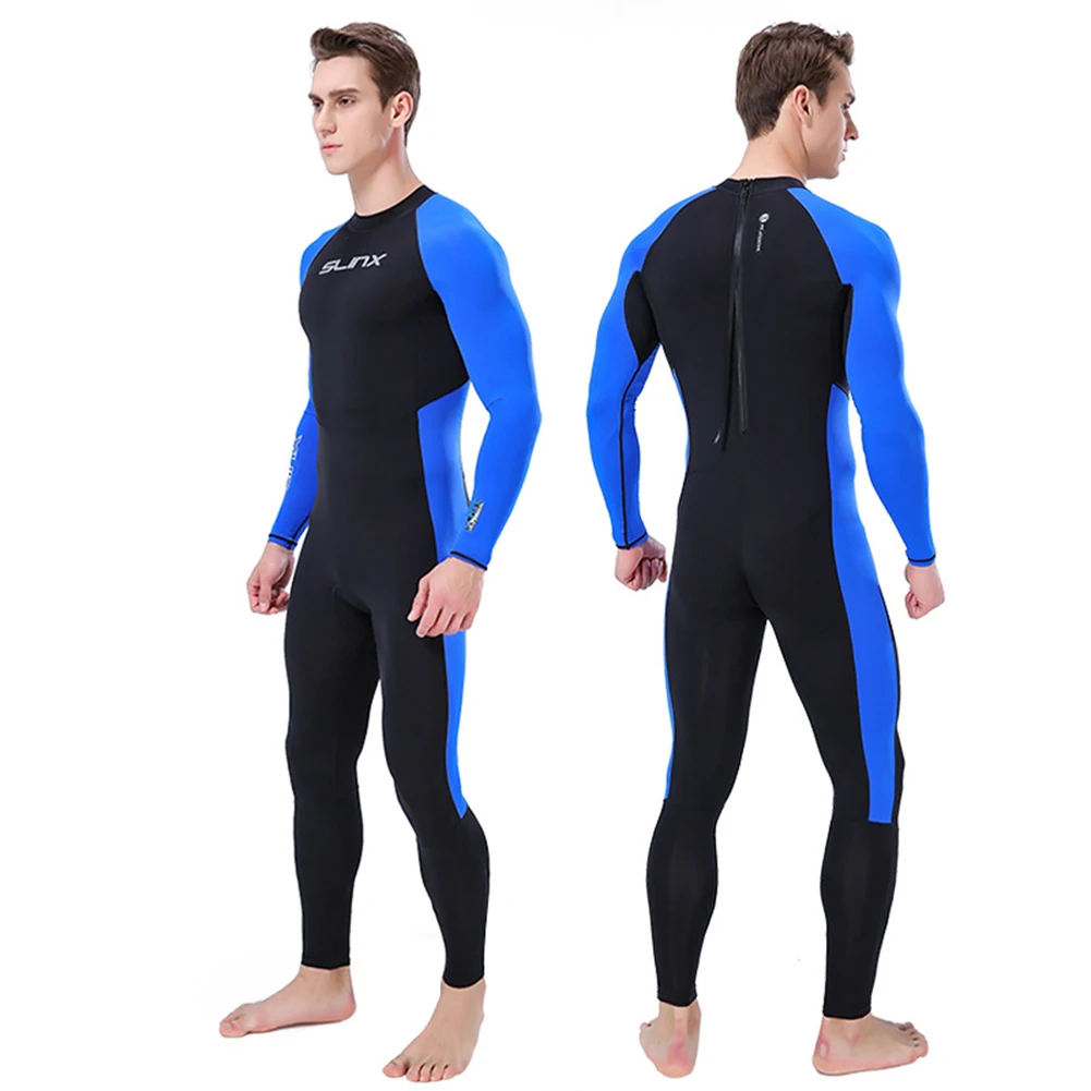 

Men Wetsuit Quick Dry UV Protection Full Body One Piece Diving Suit Back Zip Long Sleeve Wetsuit For Diving Snorkeling Swimming
