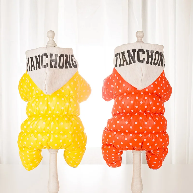 2019 зимняя одежда для собак теплая куртка толстое хлопковое пальто