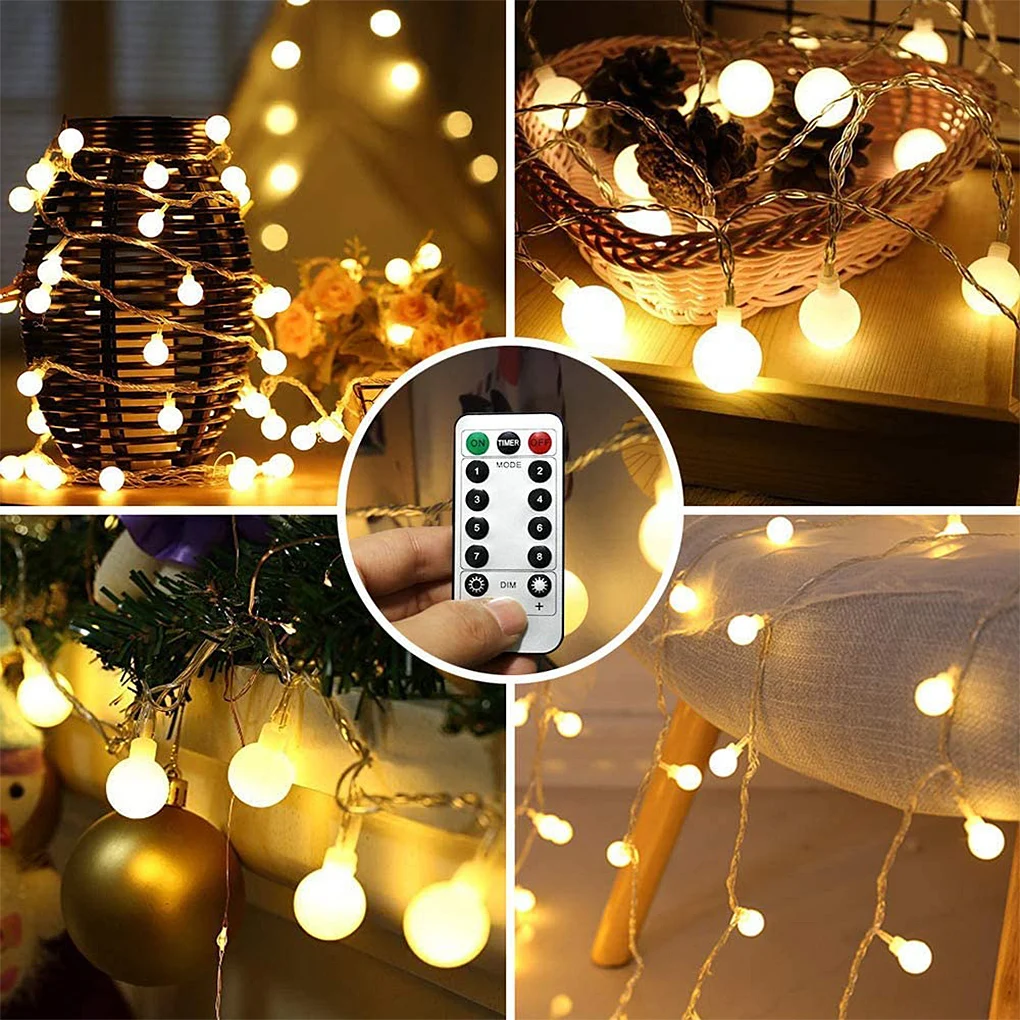 

6M/236.22inch LED String Light Outdoor Waterproof Fairy Lights Garland Big Bulbs Garden Wedding Christmas Decoration Lighting