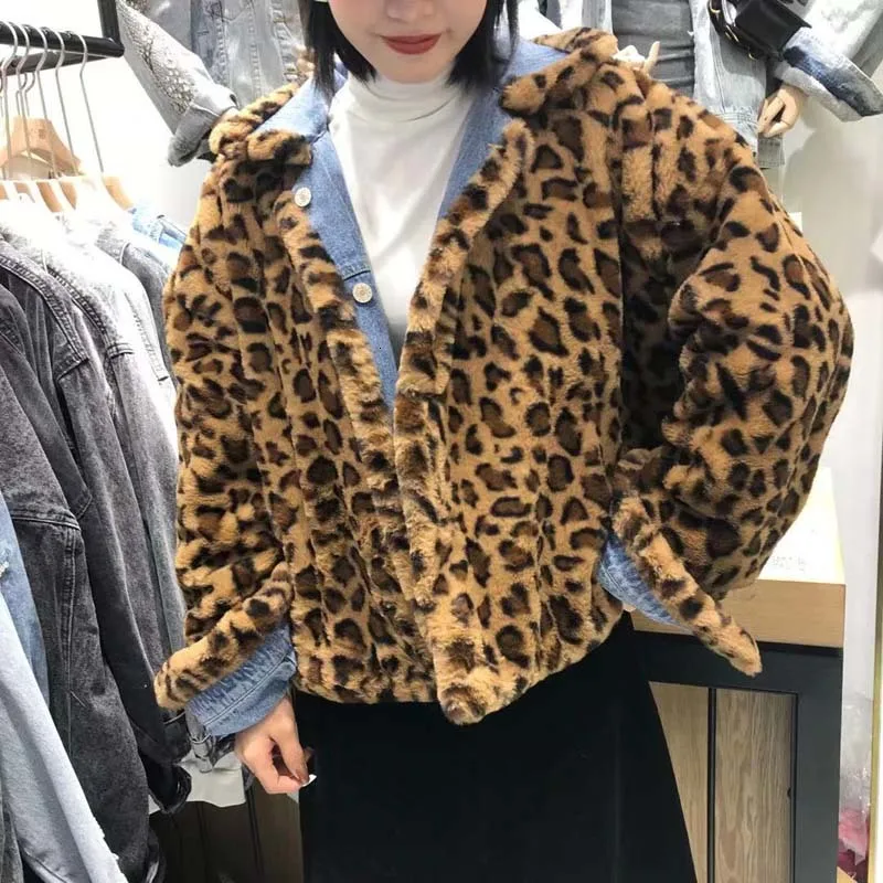 Зимняя женская куртка 2019 Женская парка с леопардовым принтом из искусственного