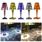 Алмазная акриловая Настольная лампа с USB-разъемом, декоративный светодиодный светильник, освесветильник для бара, спальни, прикроватного столика, кофе, гостиной