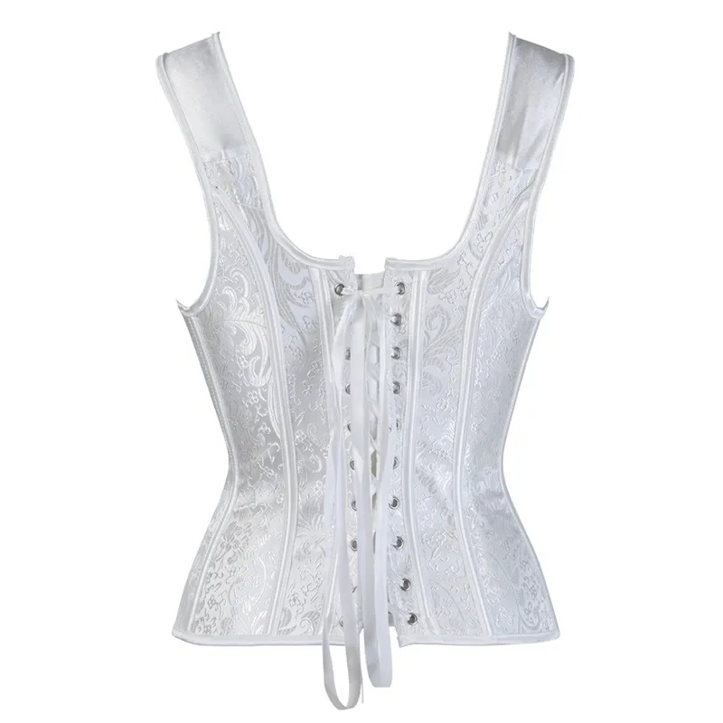 

Women's Retro Steampunk Corset Vest Sexy Gothic Overbust Corset Top Straps Lace Up zipper Side Corsets and Bustiers Plus Size