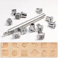 pottery tools stamp for embossing baroque lace zodiac animal letter texture print diy clay ceramic mini metal stamping tool set