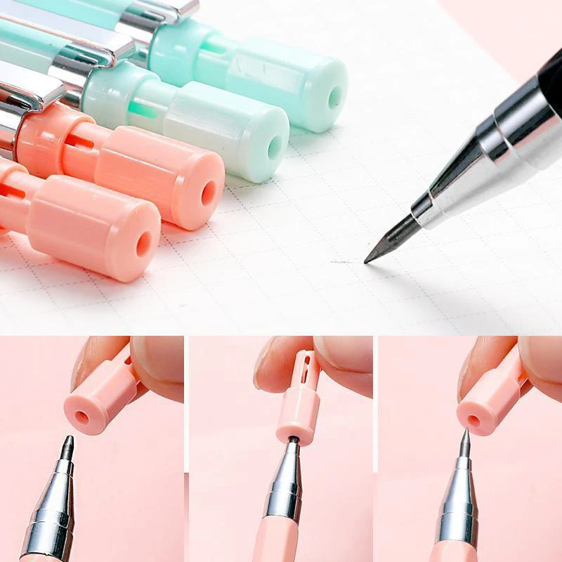 

1pc Mechanical Pencil 2.0 mm Lead Refill Automatic Pencil for Exams Drawing