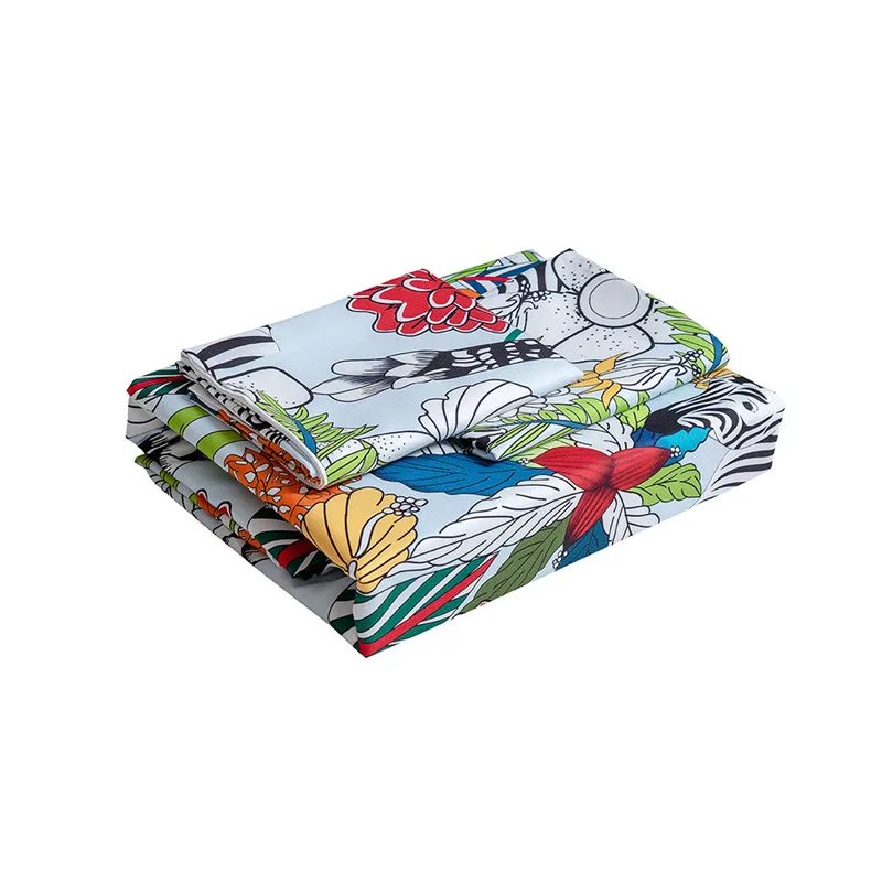 

Floral Duvet Cover Sets Queen Size Americal Style Reactive Printed Bedclothes housse de couette Euro Duvet Cover220*240