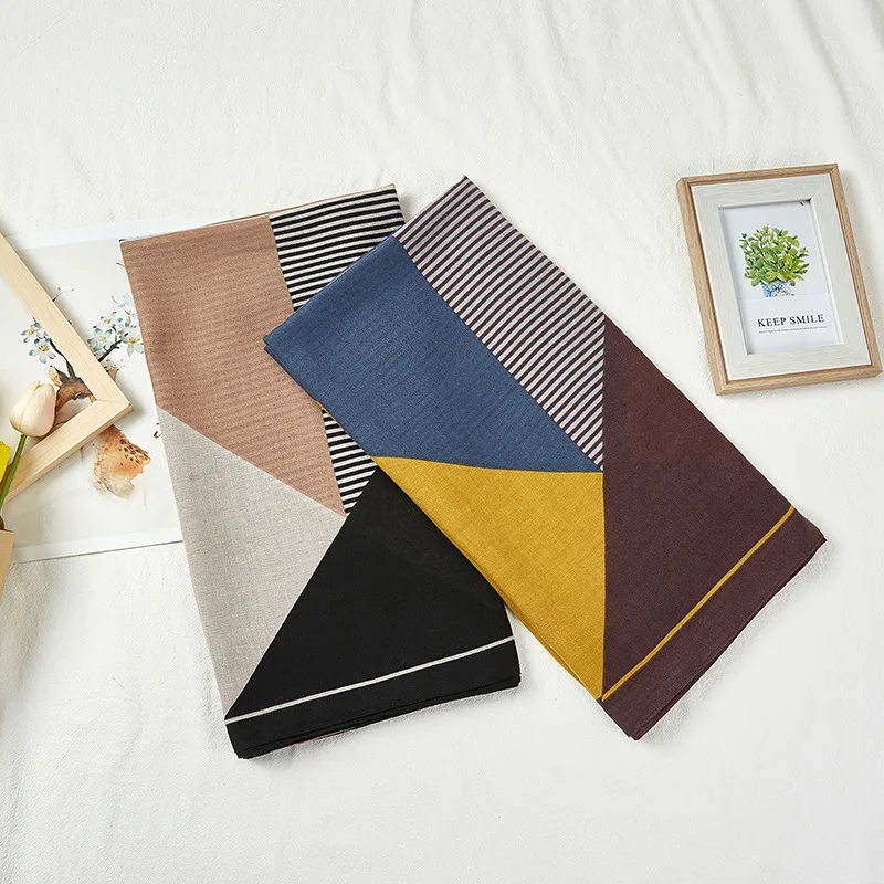 Новинка Осень 2021 шарф из хлопка и льна женский Шелковый ветрозащитный в стиле