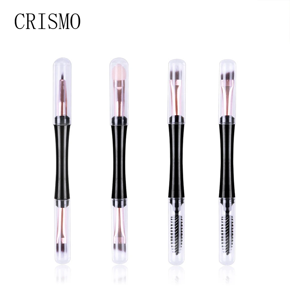 

CRISMO 1 шт., Кисть для макияжа с двойной головкой, тени для век, бровей, подводка для глаз, кисть для ресниц, Профессиональные кисти для макияжа г...