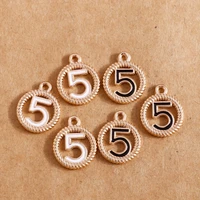 10pcslot 1619mm fashion figure pendants enamel 5 twist circle charms for bracelets necklace jewelry making diy accessories