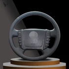 Сшитая вручную черная оплетка рулевого колеса из искусственной кожи для Ssangyong Rexton W Rodius