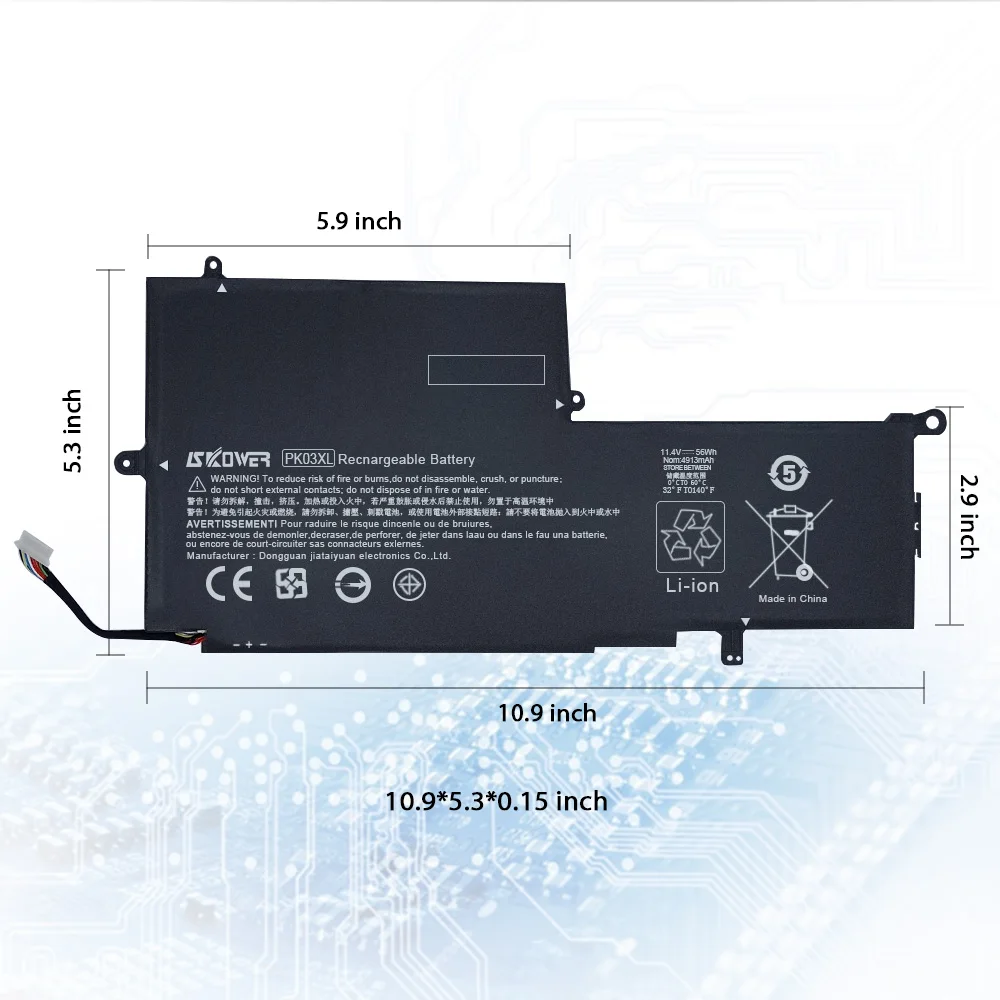 Аккумулятор для ноутбука HP Spectre X360 13 13-4000nf 13-4006tu 13t 789116-005 PK03XL 4810 мАч + Бесплатные