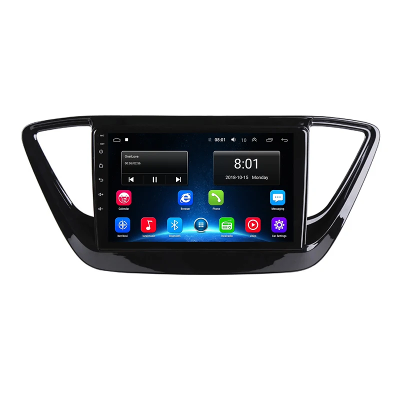 " 2.5D ips Android 9,1 автомобильный DVD gps для hyundai Verna Solaris Автомобильный Радио Видео плеер головное устройство навигация с wifi BT