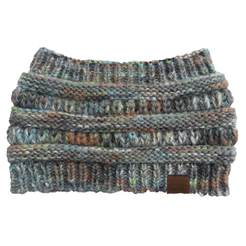 light gray with tag New Headwear Knitted Crochet Headband Turban Winter Ear Warmer Headwrap Elastic Hair Band for Women's Wide Hair Accessories - Цвет: light gray with tag