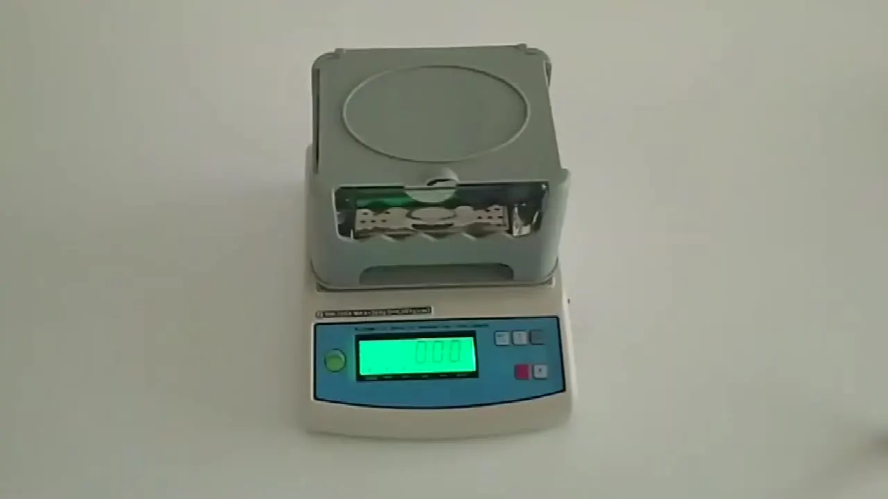 

LCD direct readings plastic rubber density tester