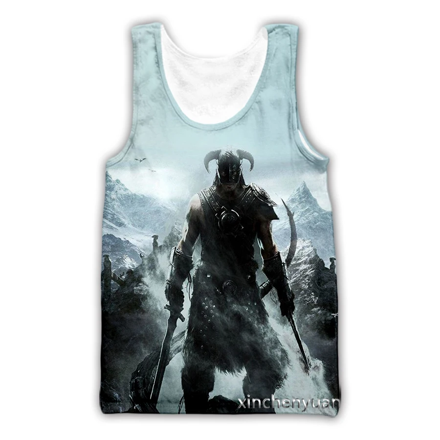 Xinchenyuan The Elder свитки V SKYRIM повседневная майка с 3D принтом летняя уличная одежда