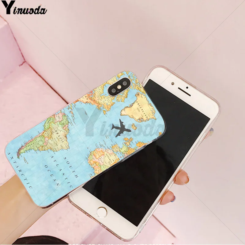 A14 Yinuoda Дорожная карта Ailplane Road sign TPU Мягкий силиконовый чехол для телефона iPhone 8 7 6 6S Plus 5 5S SE XR X XS MAX Coque Shell - Цвет: A14