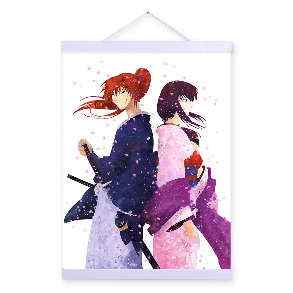 Новый акварельный руруни Кэнсин плакат японский мультфильм классический