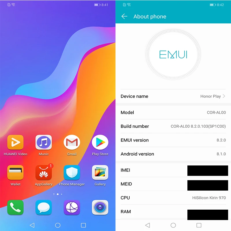HONOR Play мобильный телефон 6,3 дюймов Kirin 970 Восьмиядерный Android 8,1 2340x1080 быстрое зарядное устройство 9 В/2 А