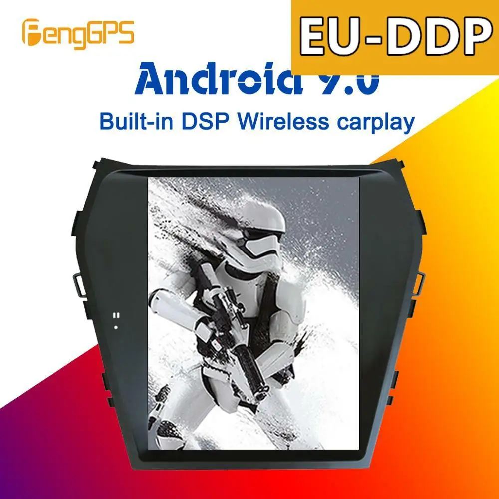

10.4''Tesla Android 9.0 PX6 CARPLAY DSP Car multimedia Radio No DVD player For Hyundai Santa Fe ix45 2013 - 2018 GPS Navigation