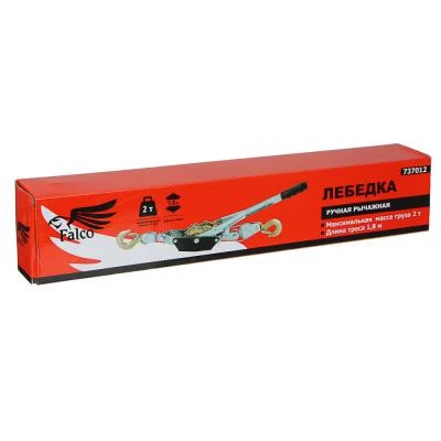 FALCO Лебедка ручная рычажная 2т длина троса 1 8м|Инструменты и аксессуары для