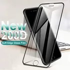 Защитное стекло для iPhone 6S 6 7 8 Plus X XS XR 11Pro Xs Max, 200D, закаленное, с изогнутыми краями