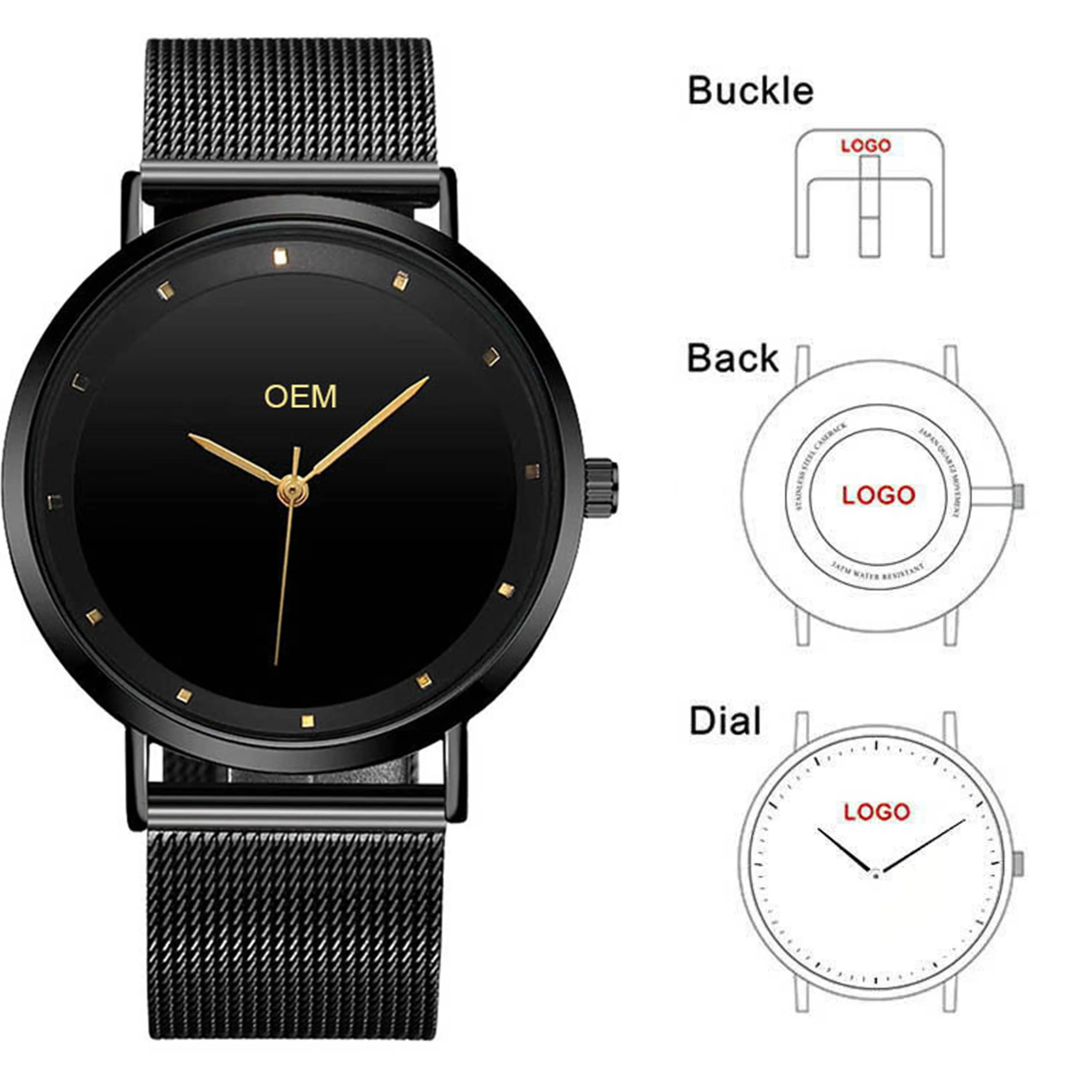 CL057 наручные часы с вашим собственным брендом рождественский подарок для парня