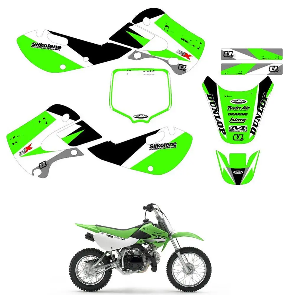 Наклейки для мотокросса 3 м графические Фоновые наклейки Kawasaki KLX110 2000 2001 2002 2003 2004