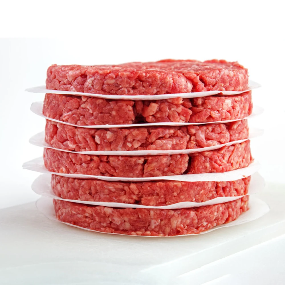 40pcs Round Baking Paper Meat Loaf 11cm Non Stick Wax For Oven And Electronic BBQ Meatloaf Stacking | Дом и сад