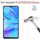 Чехол для телефона из закаленного стекла для huawei p10 plus p20 pro p30 lite, легкий чехол Etui, защитный чехол, аксессуары на p 10 20 30 tremp