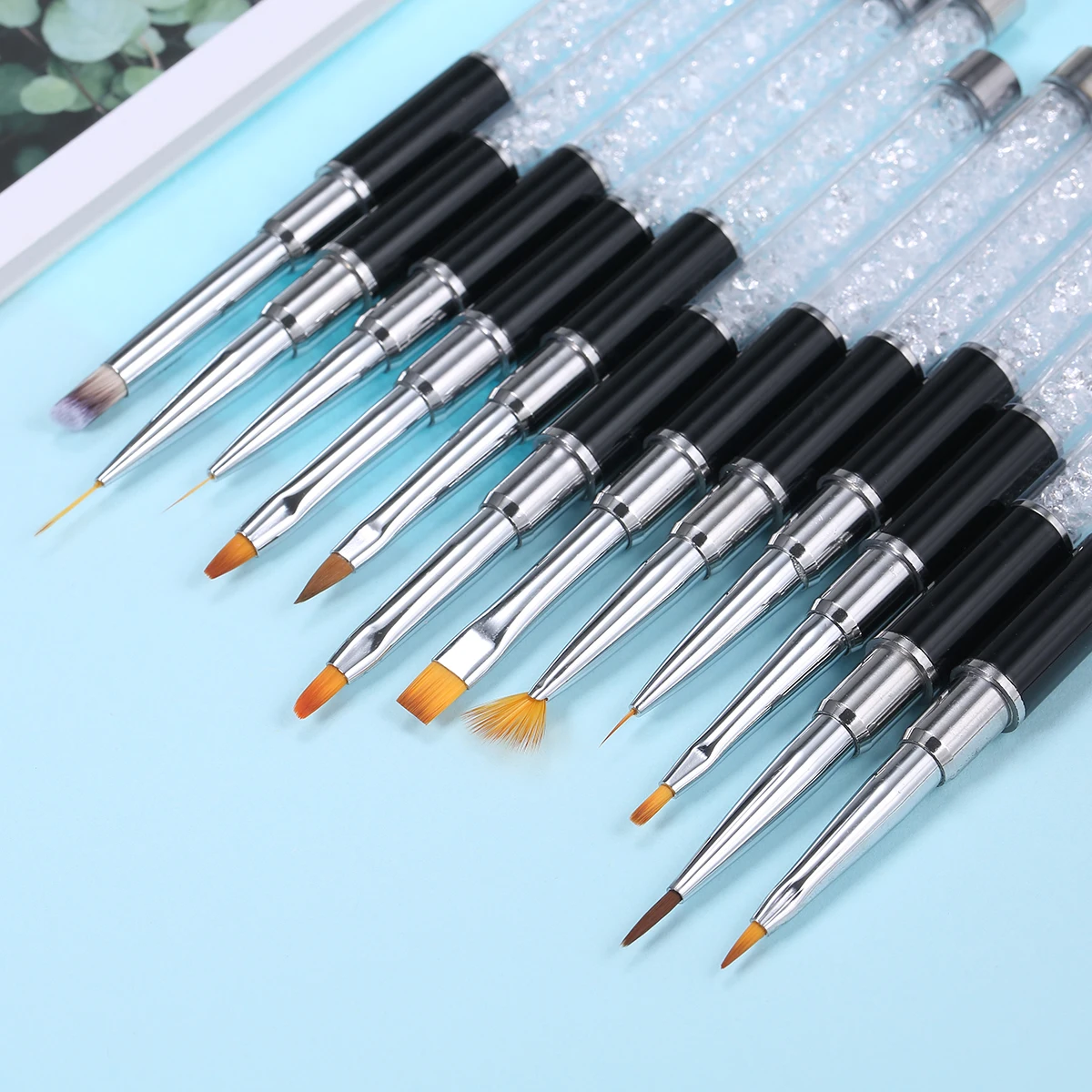 12 шт набор кистей для маникюра ногтей Дизайн Живопись Рисунок лака инструменты