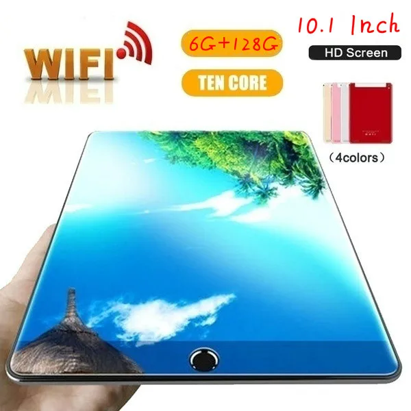 

2021 Wi-Fi планшетный ПК 1280*800 IPS Экран 10 дюймов десять Core 6 г + 128 ГБ Android 9,0 Две сим-карты, двойной Камера сзади 5.0MP IPS 4G телефон