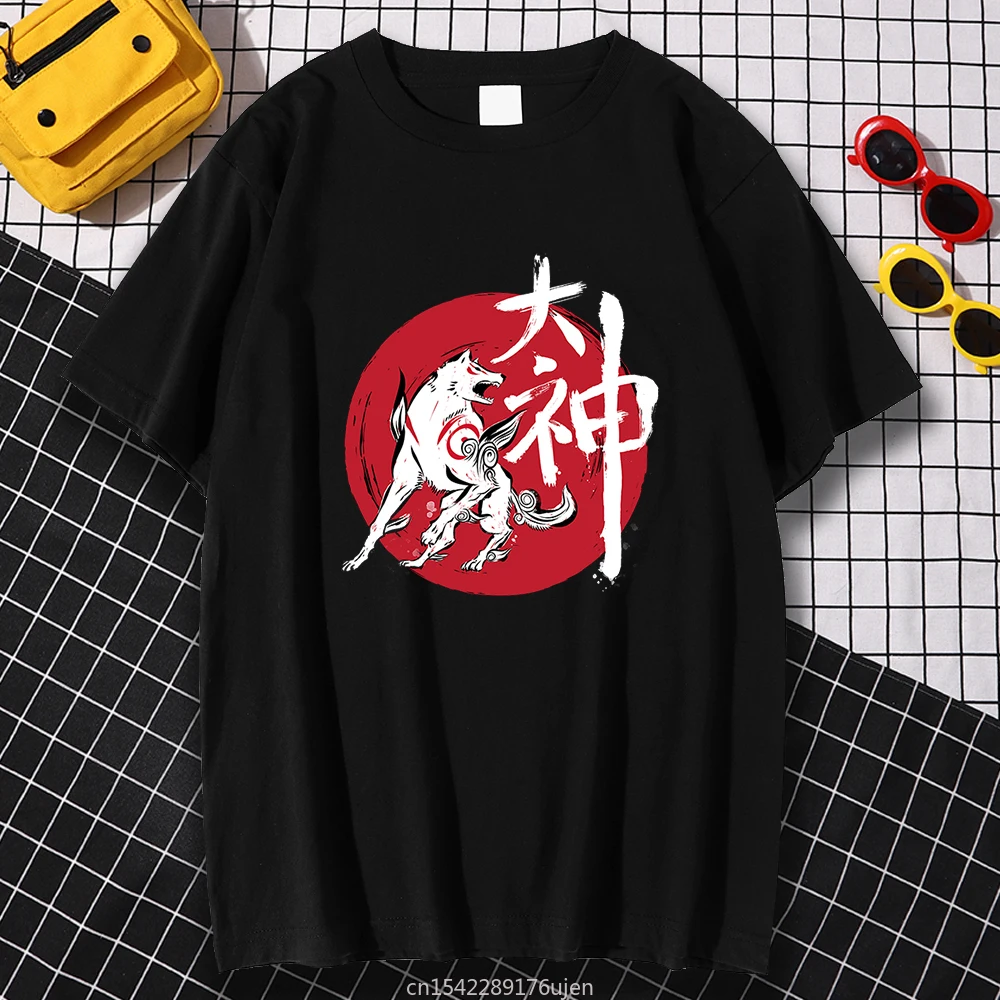 

Oversize Summer Great God Sumi Anime Print Tshirts Womens Loose Fashion Shirt Fashion Breathable Harajuku Oversized