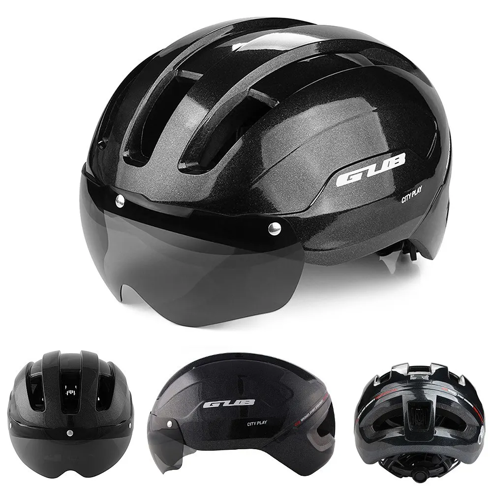 

Bicycle Helmets Integrally Molded Cycling Helmets with Detachable Magnetic Goggles Mountain Road Bike Riding Outdoor Sport