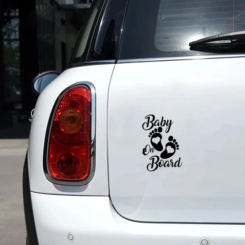 

Personality Baby On Board Sticker For Car Funny Decal Love Baby Feet Auto Stickes Car Styling Exterior Decorate Accessories