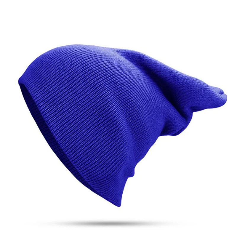 

Winter Hat Beanie Plain Knitted Autumn Winter Warm Ski Cuff Cap Wool Soft Slouchy Skull Caps Beanies Men Women Street Hats